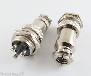 10pcs XLR 3 Pins 16mm Audio Cable Connector Chassis Mount 3 Pin Plug Adapter