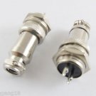 5pcs XLR 2 Pins 16mm Audio Cable Connector Chassis Mount 2 Pin Plug Adapter