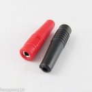 100x Copper 2mm Silicone Insulated Banana Female Jack Socket Test Connector R&B