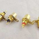 100x Gold RCA Phono Female Chassis Panel Mount Socket Metal Connector Black Red