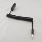 USB 2.0 A Female To 3.5mm 4 Pole Male Audio Retractable/Spring AUX Input Cable