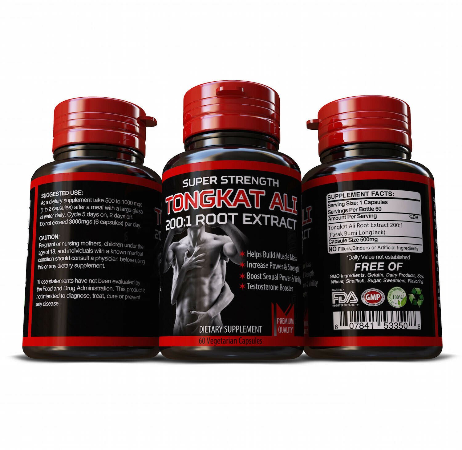 360 PILLS TONGKAT ALI GRADE A PURE STONGEST ROOT EXTRACT 200:1 STAMINA CAPSULES