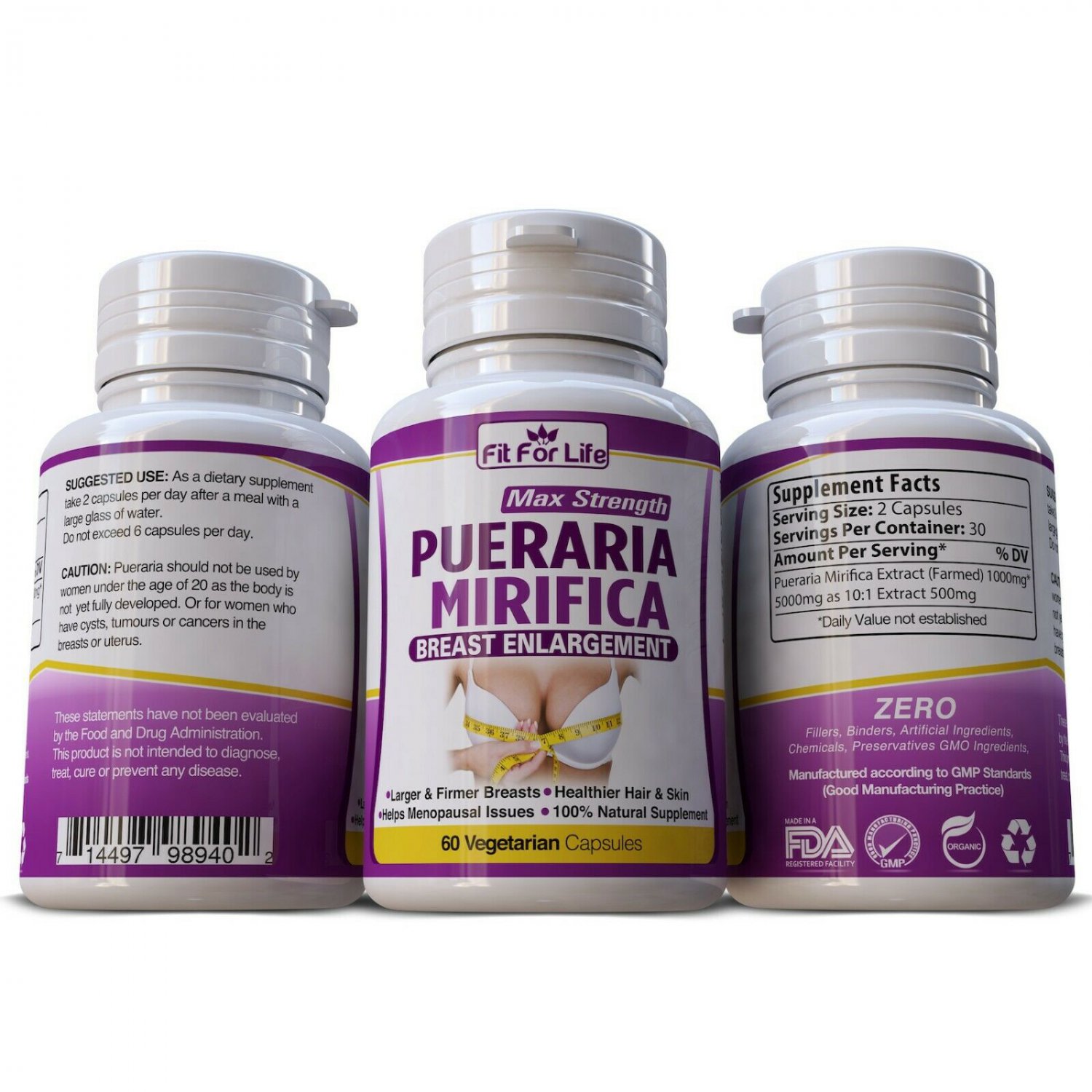 360 x PILLS PUERARIA MIRIFICA XL BREAST ENLARGEMENT BIG BUST FIRMING BUTTOCKS