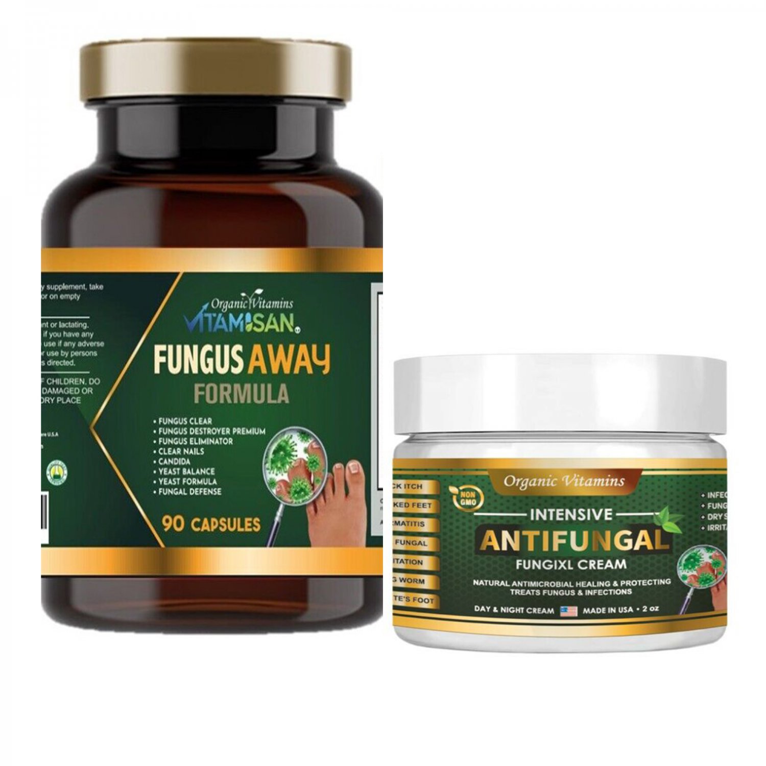 Athlete's Foot, Ringworm, Fungal infection Medicated Skin Cream + pill