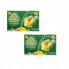 2 Hindu Green Tea with Pineapple Flavor 40 count te verde te de piña 2 packs