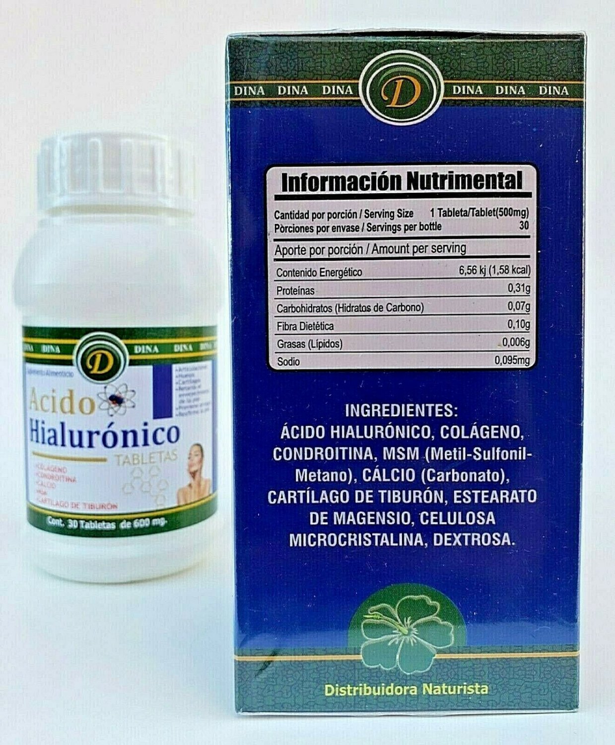 Acido Hialuronico Hyaluronic Acid Colageno Condroitina Calcio Msm (30 