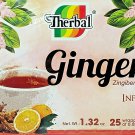 Ginger Tea / Te de Jengibre Therbal Brand 25 bags with Black Tea & Palo Brasil Ginger Tea / Te de Jengibre Therbal Brand 25 bags with Black Tea & Palo Brasil
