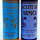(1) Aceite de Arnica Oil 120 ml. (1) Aceite Veneno de Abeja y Arnica Oil 120 ml.
