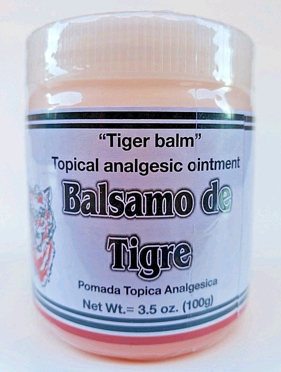 ALSAMO DE TIGRE POMADA ANALGESICA TIGER BALM 100 grs Made in Mexico