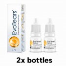 Evotears Lubricating Eye Drops 2 x 3ml | Preservative-Free Eye Hydration | Twin Pack