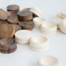 Carved wooden checkers Wood Checkers Games Wood Checkers Handmade