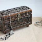 Wooden Storage Chest Jewelry Wooden carved box for accessories