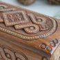 Carved wooden box with inlay Wooden Storage Chest Jewelry