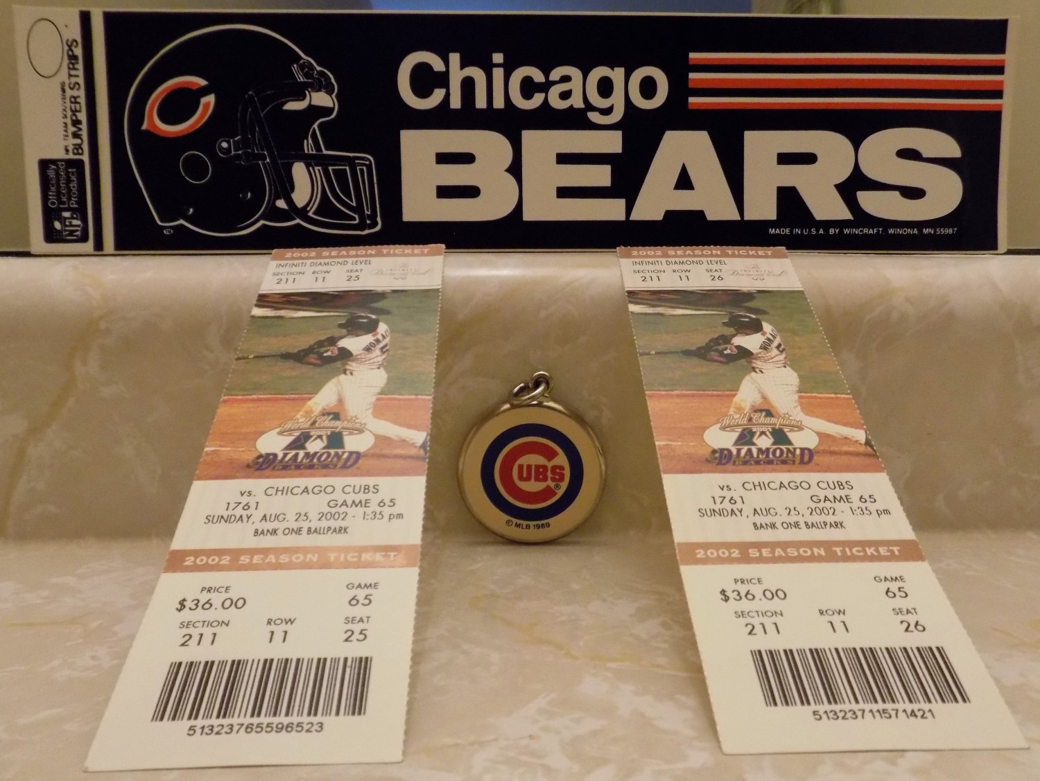 Chicago Cubs/Chicago Bears Sports Memorabilia Package Lot