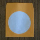 100 ORANGE CD PAPER SLEEVES w/ WINDOW & FLAP - JS203