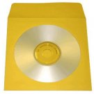 100 YELLOW CD PAPER SLEEVES w/ WINDOW & FLAP - JS204