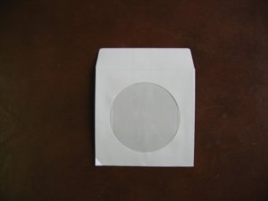 100  3" WHITE MINI CD-R PAPER SLEEVE ENVELOPE JS206