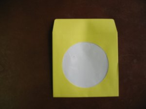 100 3" YELLOW MINI CD-R PAPER SLEEVE ENVELOPE JS210