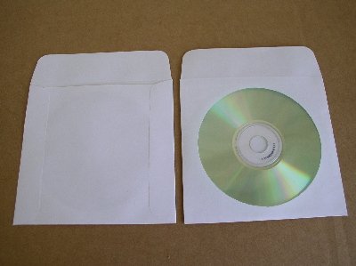200 CD / DVD PAPER SLEEVES WITH WINDOW AND FLAP - PSP10
