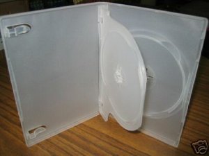 50 CLEAR DOUBLE 2 DVD CD CASES w/ FLIP TRAY - PSD44