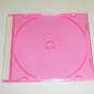 100 5.2mm SLIM CD JEWEL CASES W/ PINK TRAY- PSC16PNK
