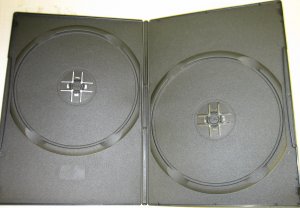 100 BLACK SUPER SLIM 7mm DOUBLE 2 DVD CASES - PSD35