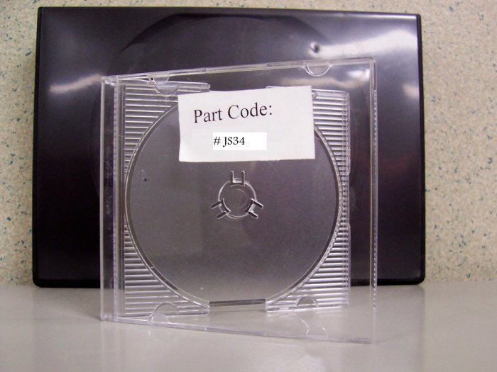 100 3" MINI CD CASES W/ FROSTY CLEAR TRAYS - JS34