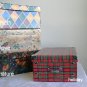 4 Medium Decorative Storage Boxes - HOLIDAY Pattern