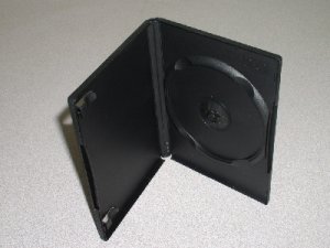 1000 NEW BLACK SINGLE DVD / CD CASES - PSD12