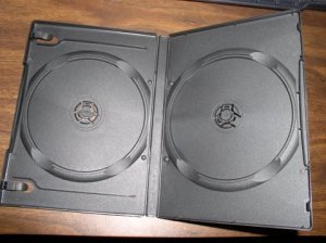 100 Black Double DVD Cases with Booklet Clips - PSD31