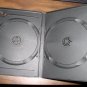 100 Black Double DVD Cases with Booklet Clips - PSD31