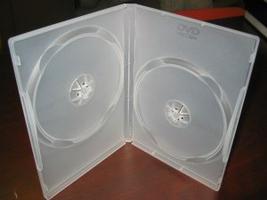 1000 DOUBLE DVD CASES, CLEAR - PSD37