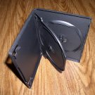 1000 DOUBLE DVD CASES W/CENTER FLIP TRAY, BLACK - PSD43