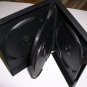 25 QUAD (4) DVD CASES, BLACK - PSD70 - Each Case Holds 4 DVD'S!