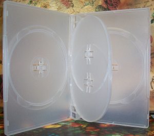 50 SLIM QUAD DVD CASES, CLEAR - PSD77