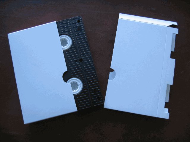 500 VHS Tape Cardboard Sleeves, White - JS85
