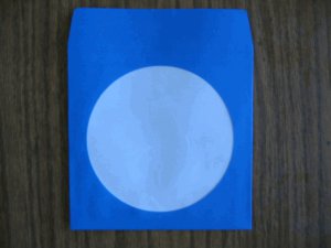 400 BLUE CD PAPER SLEEVES w/ WINDOW & FLAP - JS205