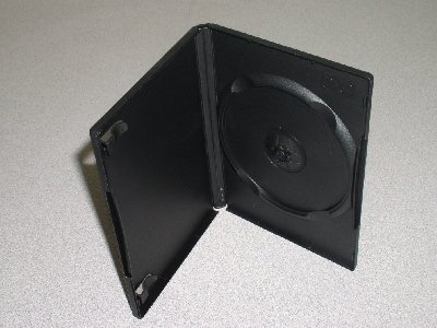 1000 NEW BLACK SINGLE DVD / CD CASES - PSD12c
