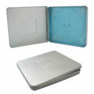 100 NEW SQUARE TIN CD DVD CASE NO WINDOW WITH 2"X2" INDENT BL806