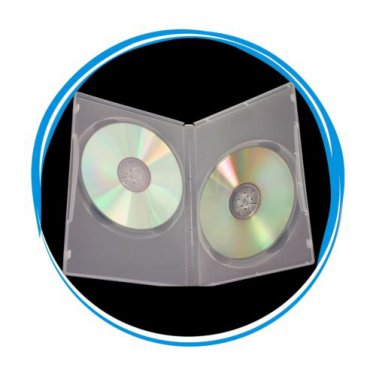 100 7mm Slim Double Clear DVD Cases D7DDC