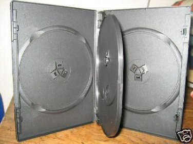 100 SLIM QUAD DVD CASES, BLACK -  PSD75