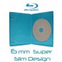 100 6mm Slim Blu-Ray Case With Blu-Ray Logo BLU-RAY-6MMSD