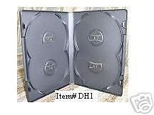 500 OVERLAP QUAD DVD CASES  DH1  Each Case Holds 4 Disk