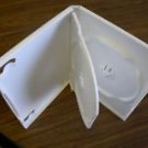 1000 WHITE DOUBLE 2 DVD CD CASES w/ FLIP TRAY - PSD45