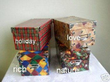 24 SMALL DECORATIVE STORAGE BOXES - RICH - OW1RICH