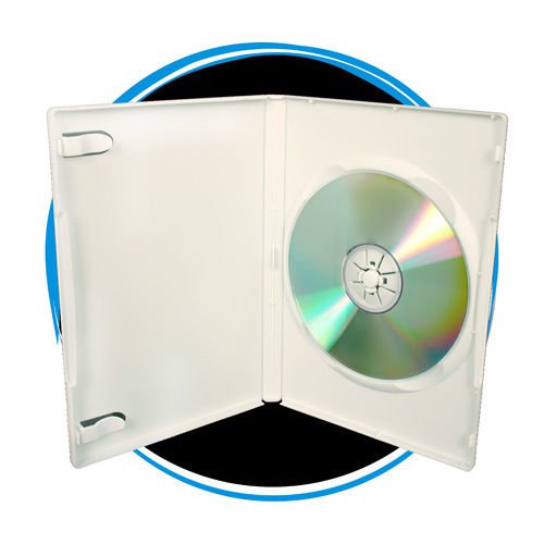100 14mm Single White DVD Cases D14SDWHI