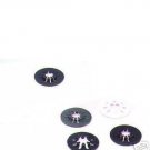 1000 CD ROSSETT HUB W/ADHESIVE BACKING, BLACK BL400BLK
