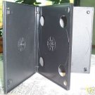 100 QUAD MINI DVD CASES, BLACK W/SLEEVE - MINIDVDCASE