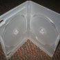 200 NEW CLEAR DOUBLE DVD CASES WITH BOOKLET CLIPS YL02
