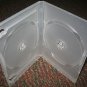 200 NEW CLEAR DOUBLE DVD CASES WITH BOOKLET CLIPS YL02